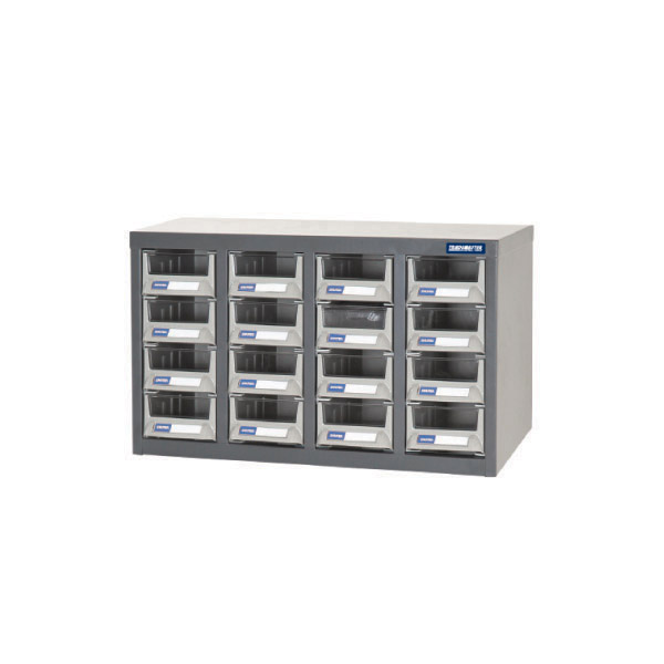 TRADEMASTER PARTS CABINET METAL A7 16 DRAWERS 586W X 222D X 350H